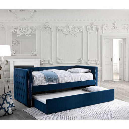 Susanna Navy Daybed w/ Trundle, Navy - R&R Furniture Gallery (Fountain Valley, CA)