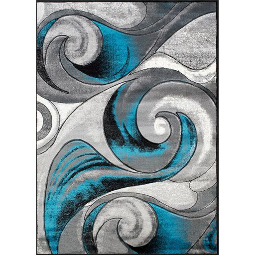 Niksar Turquoise 5' X 7' Area Rug - R&R Furniture Gallery (Fountain Valley, CA)