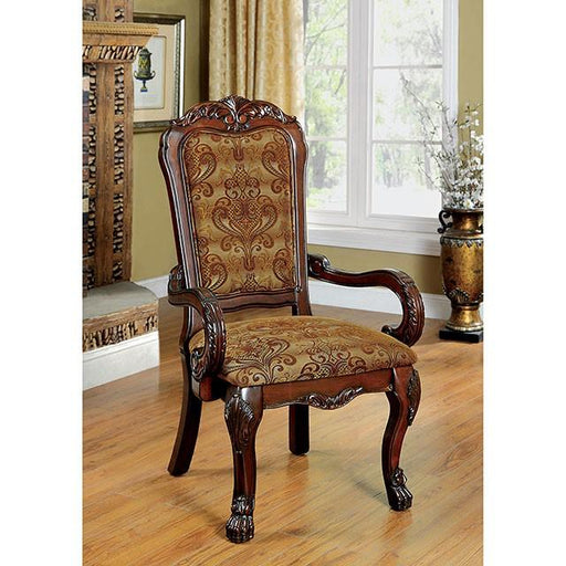 MEDIEVE Cherry Arm Chair, Cherry (2/CTN) - R&R Furniture Gallery (Fountain Valley, CA)