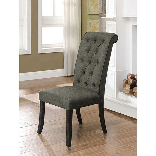 Sania III Gray/Antique Black Side Chair (2/CTN) - R&R Furniture Gallery (Fountain Valley, CA)