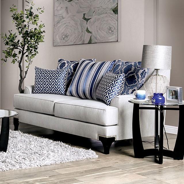 Sisseton Light Gray Love Seat - R&R Furniture Gallery (Fountain Valley, CA)