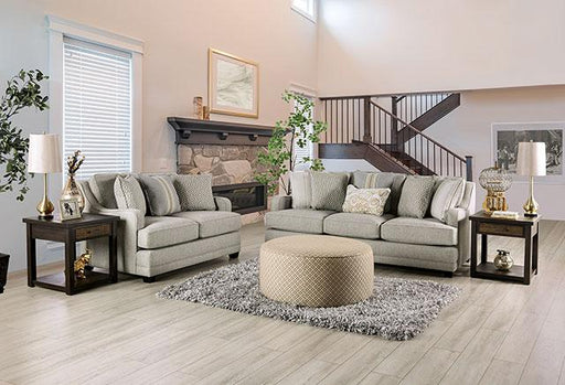 STEPHNEY Ottoman, Gray/Gold - R&R Furniture Gallery (Fountain Valley, CA)