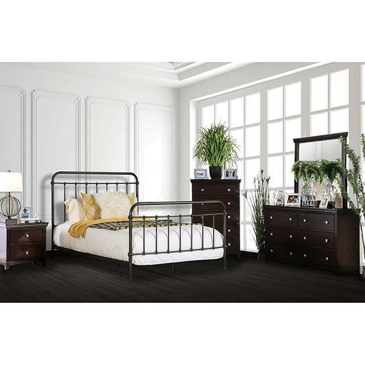 IRIA Dark Bronze Cal.King & E.King Bed - R&R Furniture Gallery (Fountain Valley, CA)