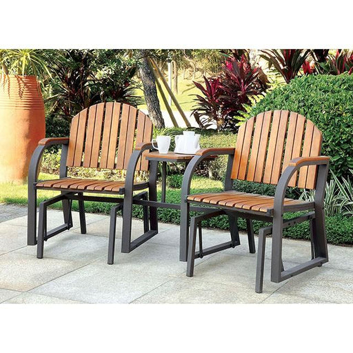 PERSE Dark Gray/Oak Rocking Chair - R&R Furniture Gallery (Fountain Valley, CA)