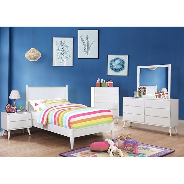 LENNART II Black & White Cal.King, E.King, Full, Queen, Twin Bed - R&R Furniture Gallery (Fountain Valley, CA)