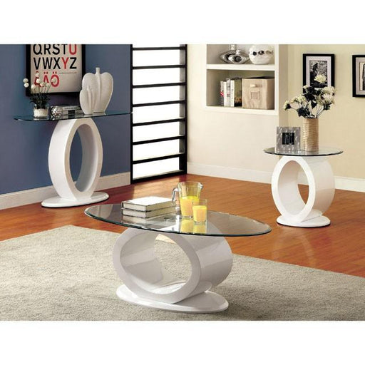 LODIA III White Coffee Table, White - R&R Furniture Gallery (Fountain Valley, CA)
