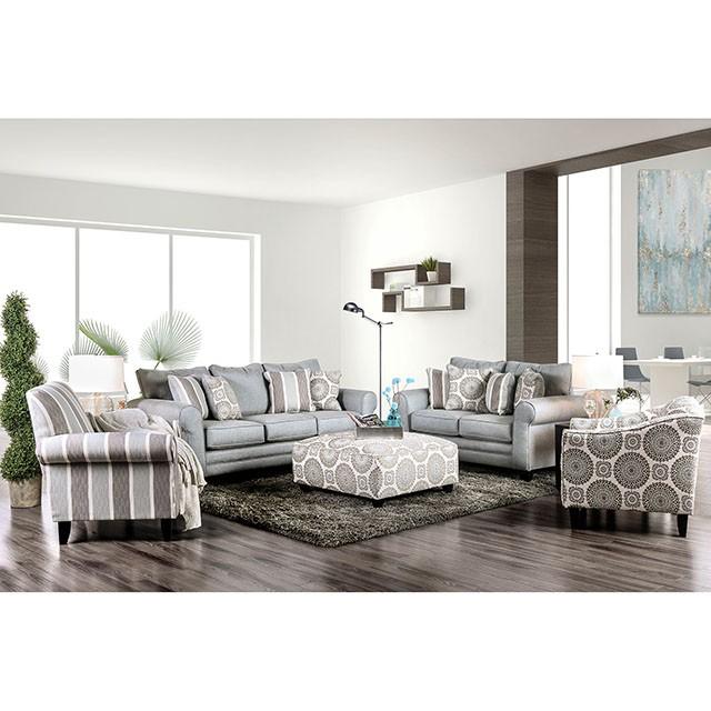 Misty Ivory/Pattern Ottoman - R&R Furniture Gallery (Fountain Valley, CA)