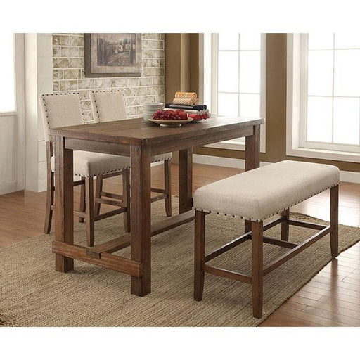 SANIA Rustic Oak Counter Ht. Chair (2/CTN) - R&R Furniture Gallery (Fountain Valley, CA)
