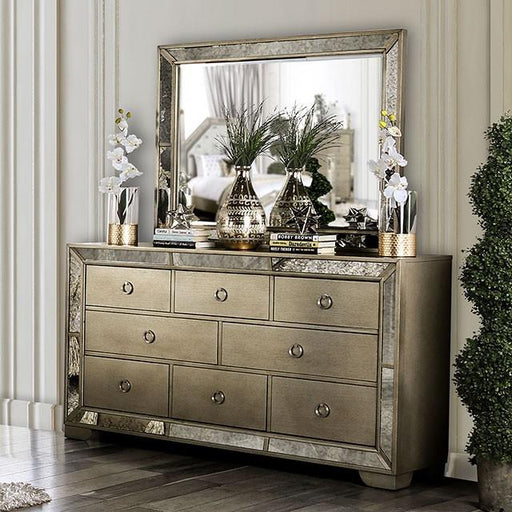 LORAINE Champagne Mirror - R&R Furniture Gallery (Fountain Valley, CA)