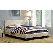 Evans E.King & Cal.King Bed Espressso, White, & Camel - R&R Furniture Gallery (Fountain Valley, CA)