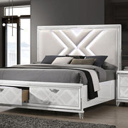 Emmeline Bed Silver & White - R&R Furniture Gallery (Fountain Valley, CA)