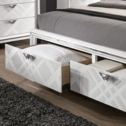 Emmeline Bed Silver & White - R&R Furniture Gallery (Fountain Valley, CA)