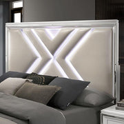 Emmeline Bed Silver & White - R&R Furniture Gallery (Fountain Valley, CA)