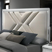Emmeline Bed Silver & White - R&R Furniture Gallery (Fountain Valley, CA)