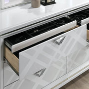 Emmeline Bed Silver & White - R&R Furniture Gallery (Fountain Valley, CA)