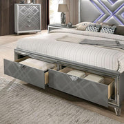 Emmeline Bed Silver & White - R&R Furniture Gallery (Fountain Valley, CA)
