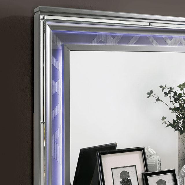 Emmeline Bed Silver & White - R&R Furniture Gallery (Fountain Valley, CA)