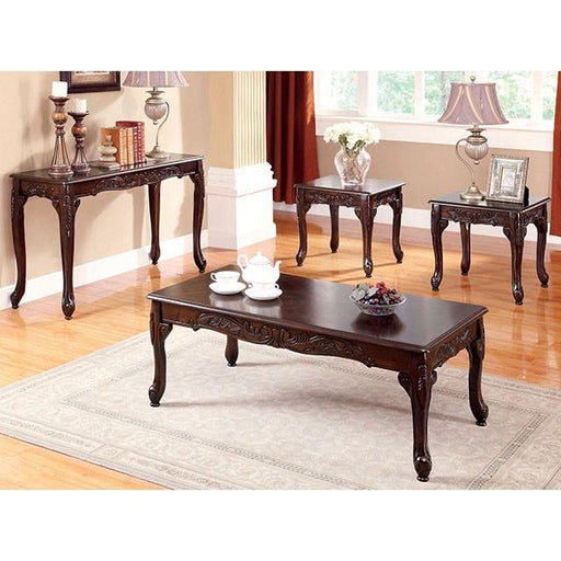 Cheshire Dark Cherry 3 Pc. Coffee Table Set - R&R Furniture Gallery (Fountain Valley, CA)