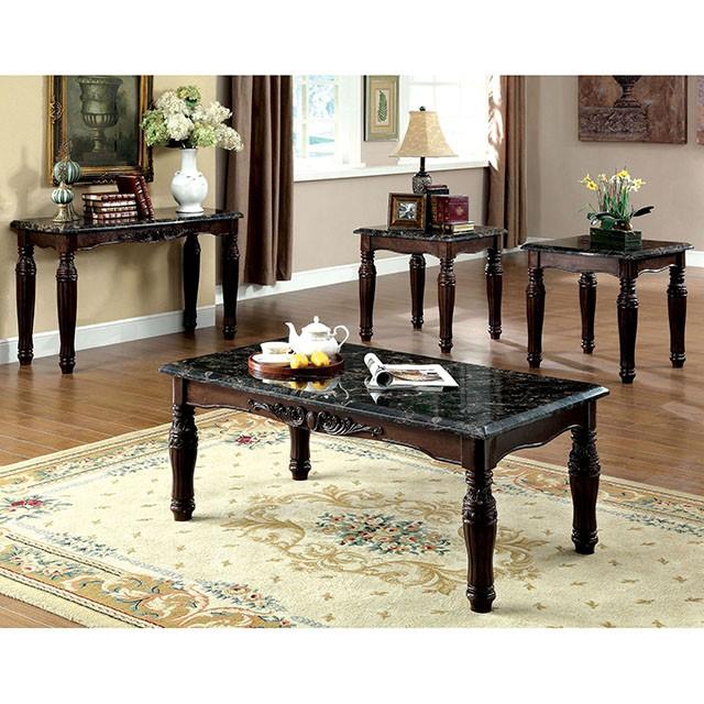 Brampton Espresso/Black Faux Sofa Table - R&R Furniture Gallery (Fountain Valley, CA)