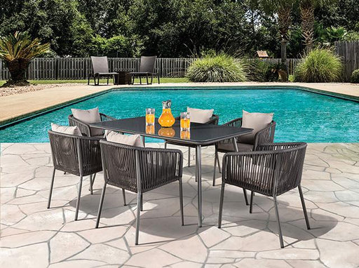 Tushari 8 Pc. Outdoor Dining Set - R&R Furniture Gallery (Fountain Valley, CA)