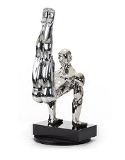 SZ0173 Modern Silver Gymnast-B Sculpture — view 2