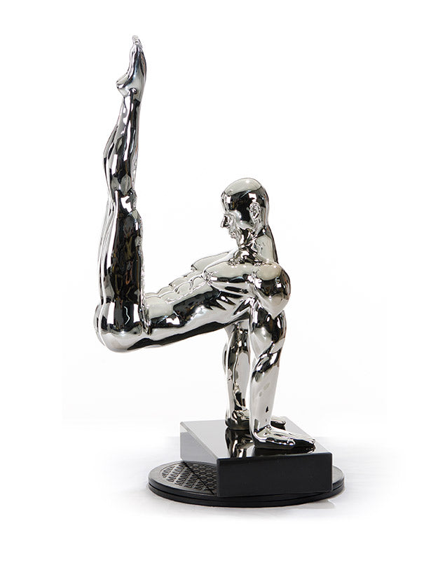 SZ0173 Modern Silver Gymnast-B Sculpture — view 3