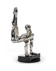 SZ0173 Modern Silver Gymnast-B Sculpture — view 4