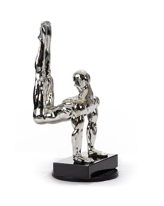SZ0173 Modern Silver Gymnast-B Sculpture — view 4