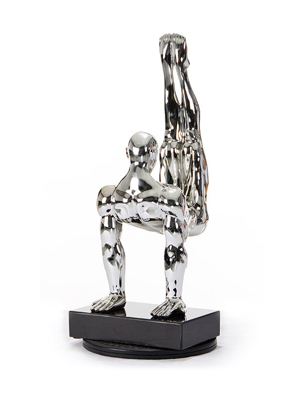 SZ0173 Modern Silver Gymnast-B Sculpture — view 5