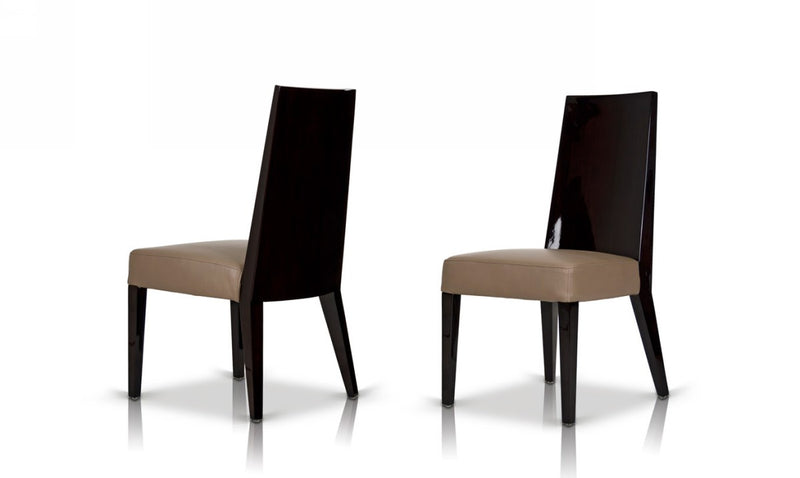 Noble Modern Dark Brown Veneer Chair — view 2