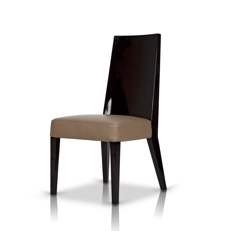Noble Modern Dark Brown Veneer Chair — view 3