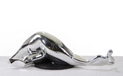 SZ0228 Modern Silver Napping Lady Sculpture — view 2