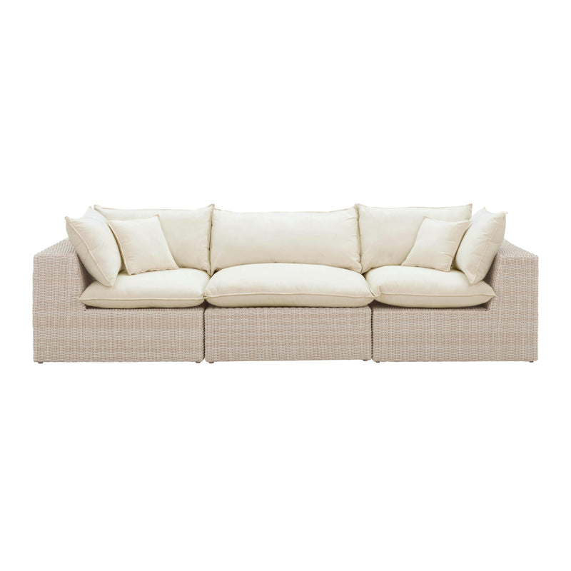 Cali Natural Wicker Outdoor Modular Sofa