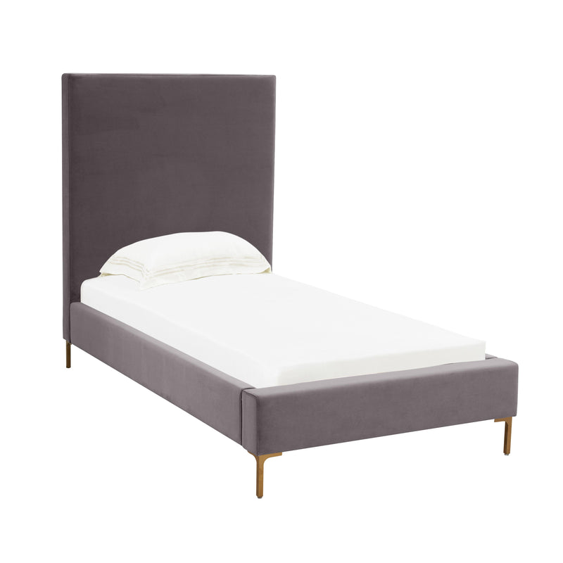 Delilah Grey Velvet Bed in Twin 23