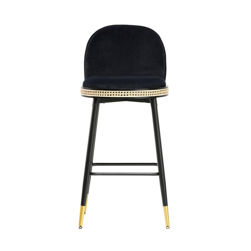 Harley Black Velvet Bar Stool 9