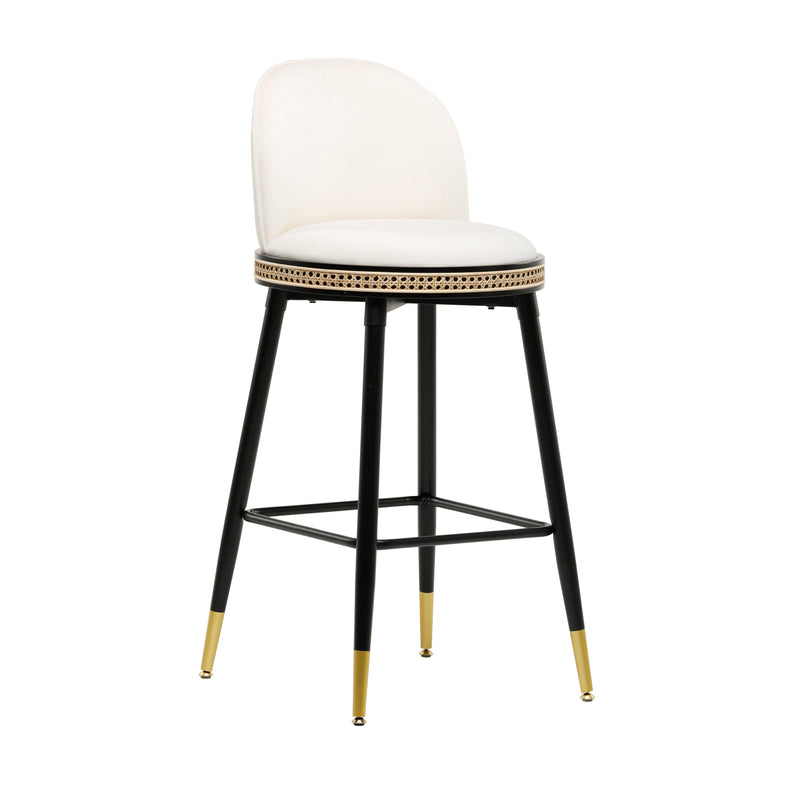 Harley Cream Velvet Bar Stool 9