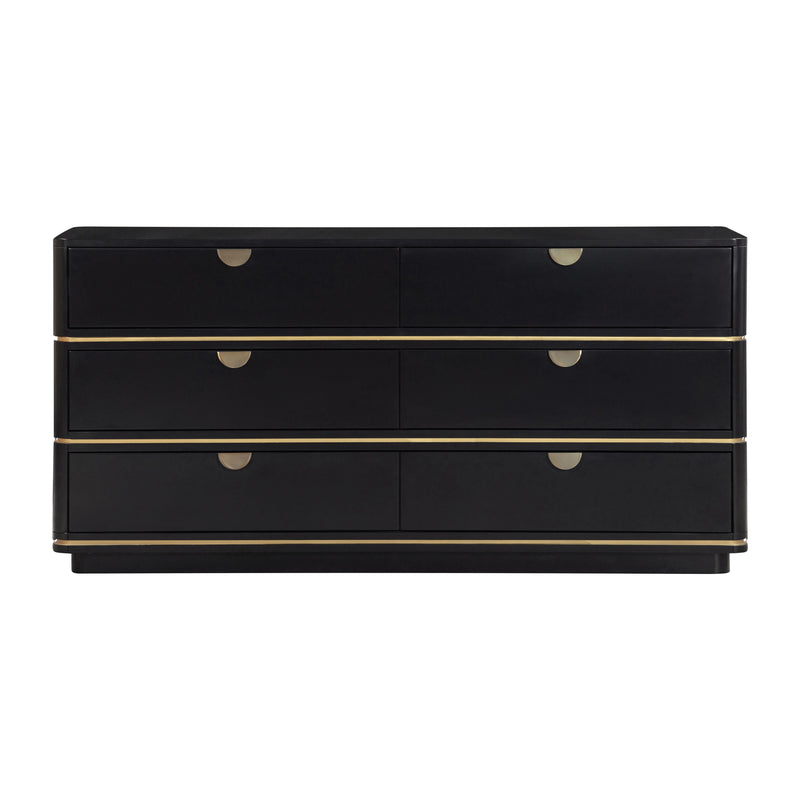 Julieta Black 6 Drawer Dresser