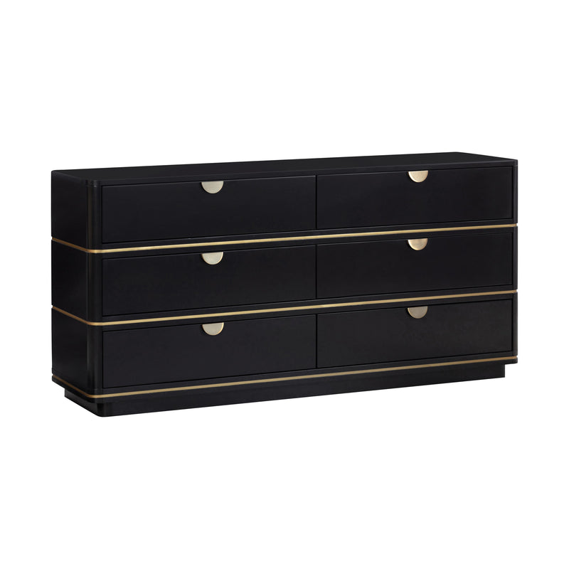 Julieta Black 6 Drawer Dresser
