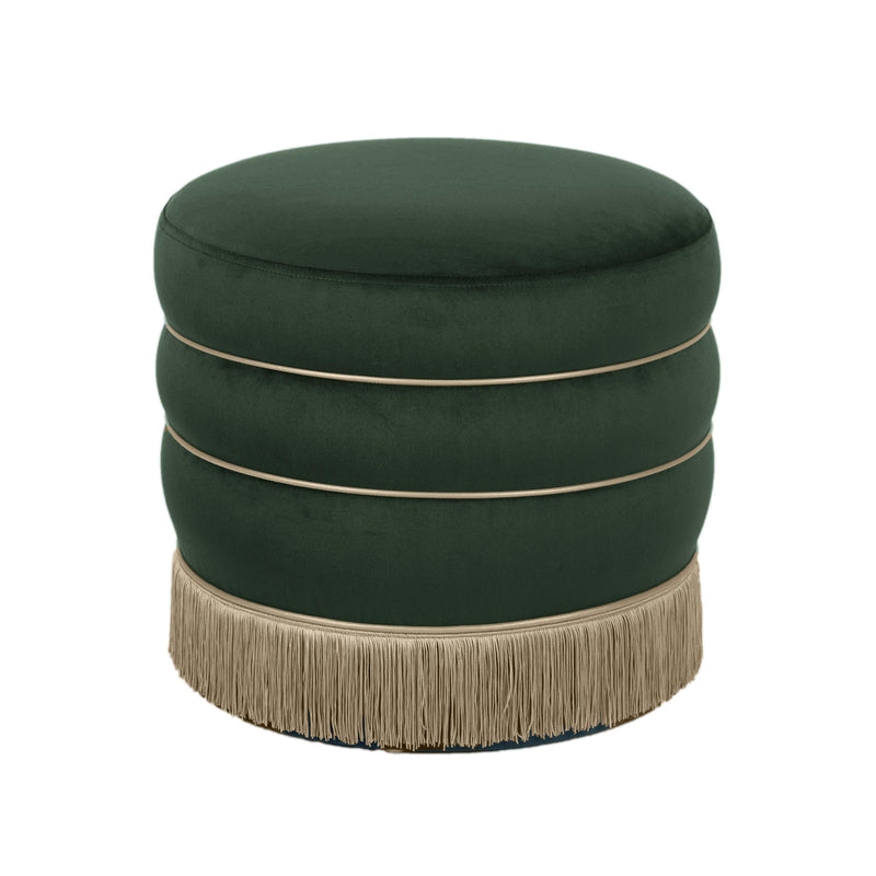 Lakka Green Velvet Ottoman