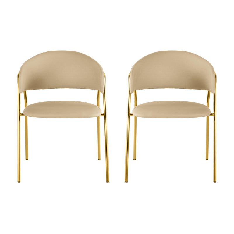 Lara Cream Vegan Leather Dining Chair by Inspire Me! Home Decor - Set of 2