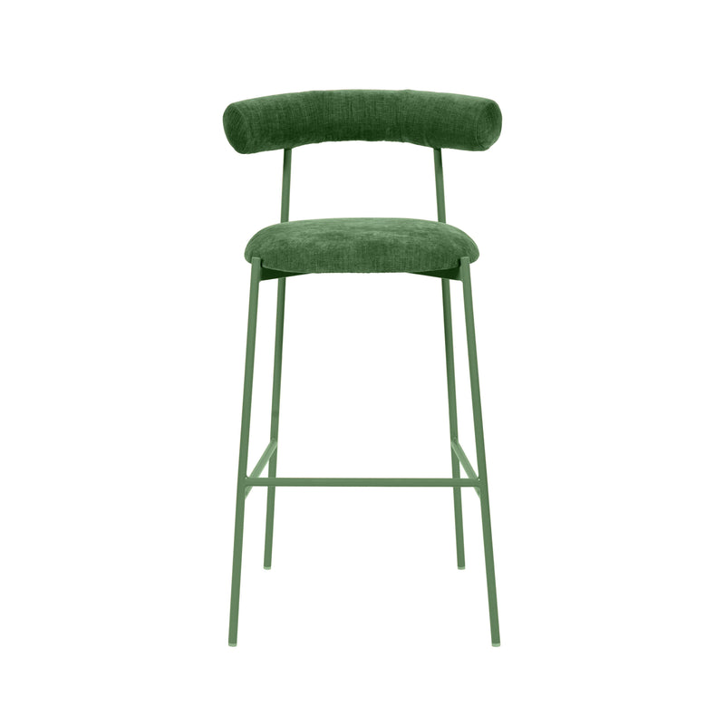 Liliana Forest Green Velvet Bar Stool