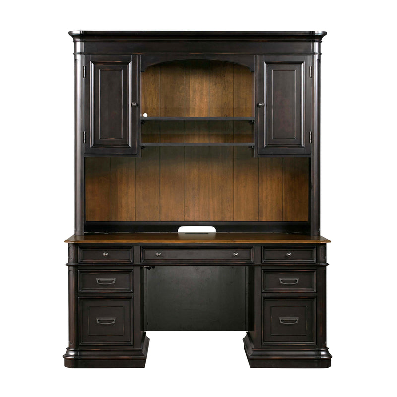 Roanoke Black Credenza & Hutch SET