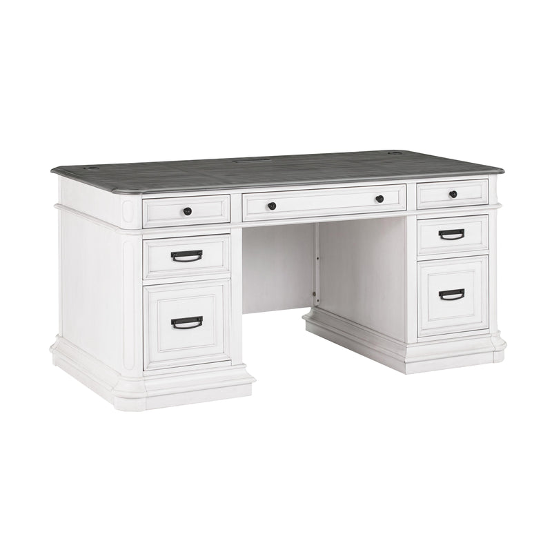 Roanoke White Executive Desk