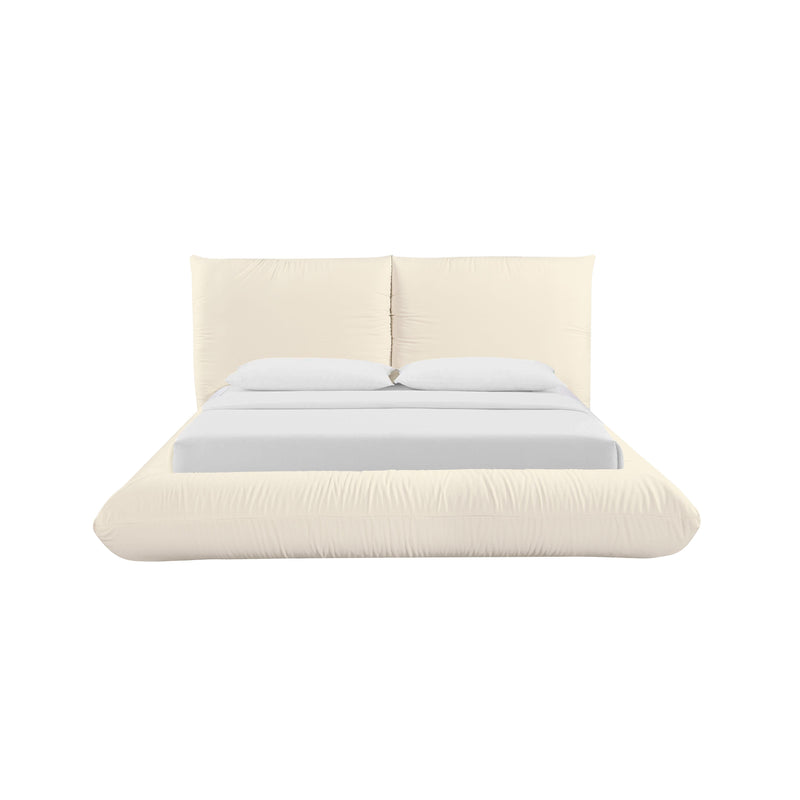 Romp Cream 100% Recycled Linen Queen Bed