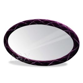 Palace Purple Fabric Oval Mirror