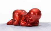 XD0052 Modern Red Baby Sleeping Sculpture