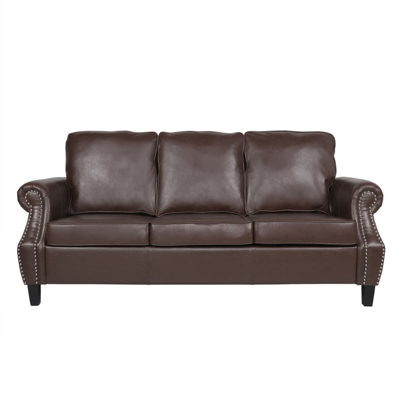 Contemporary 3 Seater Sofa With Nailhead Trim - R&R Furniture Gallery (Fountain Valley, CA)