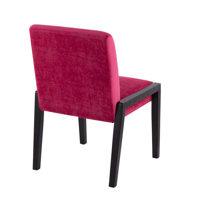Set of two Lumi Source Carmen contemporary elegant design chairs with sleek upholstery and modern style.