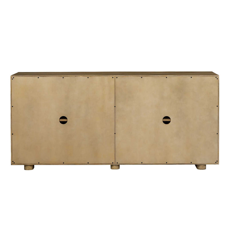 Stevenson - Wood 4 Door Cabinet - Natural