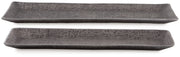 Garekton - Tray Set (Set of 2) - Pewter Finish - R&R Furniture Gallery (Fountain Valley, CA)
